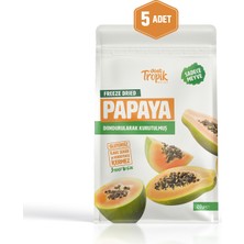 Dondurularak Kurutulmuş Papaya 20 G | Freeze Dried Meyve Cipsi | Çıtır Meyve Kurusu | 5 Adet