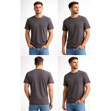 ÇK Tekstil Unisex Basic Tişört 30/1 Süprem Pamuk Düz Renk S-M-L-Xl-Xxl Rahat Kalıp