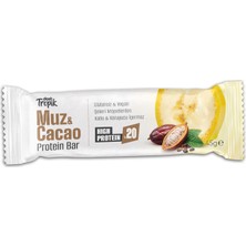 Muz ve Kakao Aromalı Protein Bar 45 G | Protein Içeren Atıştırmalık ve Sporcu Barı | 1 Adet