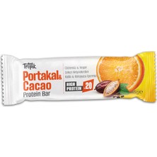 Portakal ve Kakao Aromalı Protein Bar 45 G | Protein Içeren Atıştırmalık ve Sporcu Barı | 1 Adet