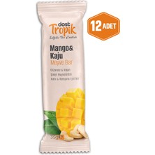 Mango ve Kaju Aromalı Meyve Bar 35 G | Meyve Içeren Pratik Atıştırmalık | 12 Adet