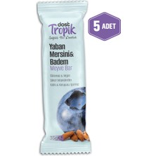 Yaban Mersini ve Badem Aromalı Meyve Bar 35 G | Meyve Içeren Pratik Atıştırmalık | 5 Adet