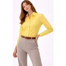 Secret Sita Uzun Kollu Gömlek Düğmeli Klasik Yaka Günlük ve Ofis Şıklığına Uygun  Arı