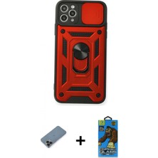 İlk El Grup Ieg™ iPhone 11 Pro Max Kılıf Ahenk Klasik - Siyah 18D Cam Ekran Koruyucu + Siyah Metal Kamera Lens Koruma Cam