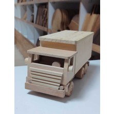 WoodBay Ahşap Kumbara Kamyon–el Yapımı Boyanabilir Dekoratif Para Biriktirme Kutusu, Çocuk Odası Hediyelik