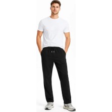 Secret Sita Erkek Düz Paça Beli Astikli Ipli Günlük Por Eşofman Altı Rahat Fit  Iyah