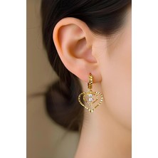 Bontexs Sevgililer Gününe Özel Kalp Küpe 18K