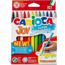 The Monarch Co Carioca Joy 12'li Süper Yıkanabilir Keçeli Kalem Seti - Çocuklar Için Toksik Olmayan Ince Uçlu Boya