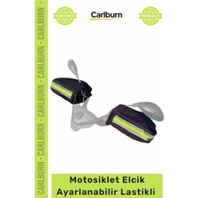 Carlburn Özel Üretim Sıvı Geçirmez Ayarlanabilir Lastikli Tüm Modellerle Uyumlu Rüzgar Motosiklet Elcik
