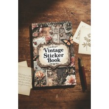 Birikiyedi Vintage Sticker DEFTERI12 Sayfa Bullet Journal, Scrapbook Vintage Sticker Book