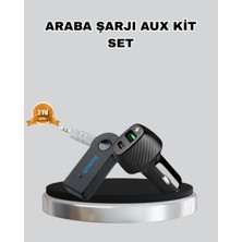 Esranın Dünyası Aux Bluetooth Adaptör ve 38W Hızlı Araç Şarj Cihazı Seti