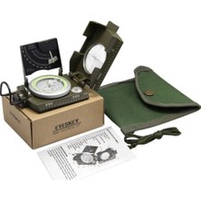 Esranın Dünyası -Prizmatik Suya Dayanıklı Işıltılı Pusula ile Kılıfı Askeri Ordu Kamp Yürüyüş Seyahat Için Jeoloji Pusula ( Lisinya )