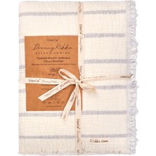 Rikka Home 6 Kat Dolgulu Muslin Yorgan 230X250 cm – %100 Pamuk Battal Boy, Nefes Alabilen 4 Mevsim Yorgan & Battaniye