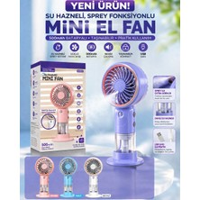 Azurtech Spreyli Mini El Fanı 500 Mah – Su Hazneli, Nemlendirici, Taşınabilir USB Şarjlı Vantilatör (AUFN07)