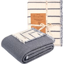 Rikka Home 6 Kat Dolgulu Muslin Yorgan 230X250 cm – %100 Pamuk Battal Boy, Nefes Alabilen 4 Mevsim Yorgan & Battaniye
