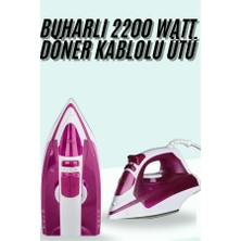 Esranın Dünyası Buharlı Ütü 2200 Watt Seramik Tabanlı Taşınabilir Kablolu Ütü - Lisinya