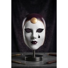 Venemask Venedik Bordo&altın Pierrot Maskesi