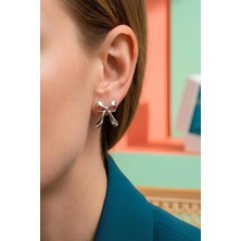 Bontexs Kurdele  Küpe Fiyonk Küçük Boy Gümüş Renk