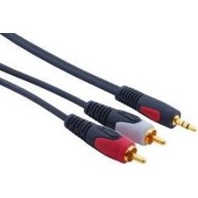 Mykablo 3.5 mm Stereo to 2x RCA AUX Ses Kablosu 5 Metre