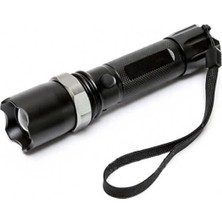 İlk El Grup KM-110 Profesyonel Şarjlı El Feneri Ledli+Flashlight+Zoom Özellikli  Aparatlı 6 Parça Full Set