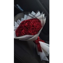 20LI Kırmızı Kurdele Gül Buketi