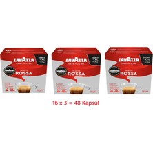 Lavazza A Modo Mio Qualıta Rossa Kapsül Kahve 120GR 16 x 3  (Nespresso Uyumlu Değildir.)