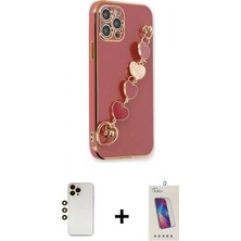 İlk El Grup Ieg™ iPhone 12 Pro Max Kılıf Nova Işık Prime - Siyah Joko 5d Cam + Gold Shine Kamera Lens