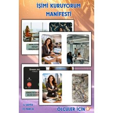 Birikiyedi 4 Sayfa Vision Board Sticker Set-Ajanda Için-Kendi Işimi Kuruyorum Manifesti/hayal