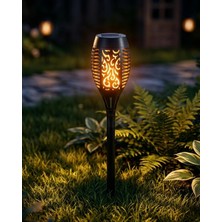 MiraLive Solar Alev Efektli Bahçe Lambası Otomatik Işık Sensörlü Suya Dayanıklı Dekoratif Aydınlatma
