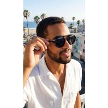 Sanches Modern Steampunk Siyah Unisex Güneş Gözlüğü  Yan Koruma P