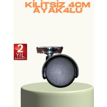 Cm Store Kilitsiz Mini Tekerlek Ayak 4 cm 4’lü Set Kolay Montaj