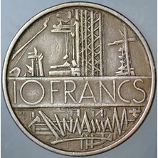 Banknoting Fransa 10 Frank 1974.