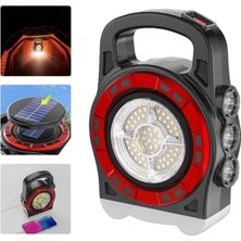 İlk El Grup P-6678C Dış Mekan Solar Şarj Işığı Çok Fonksiyonlu Projektör Hazine Güçlü Işık El Fene