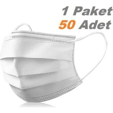 Montreal 3 Katlı Beyaz Maske Cerrahi Yetişkin Unimoda ( 6 Adet )