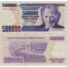 Banknoting 7. Emisyon 4. Tertip 500.000 Lira L34 Çok Temiz.