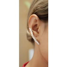 Bontexs Kadın Zirkon Taş Detaylı Şık Kıkırdak Küpe