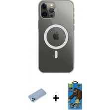 İlk El Grup Ieg™ iPhone 12 Pro Max Kılıf Ahenk Yansıma Prime - Siyah 18D Cam Ekran Koruyucu + Mavi Shine Kamera Lens Koruma Cam