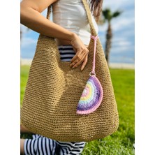 Gözlük Çanta Charmı El Örgüsü Gökkuşağı Figür Gözlük Kılıfı