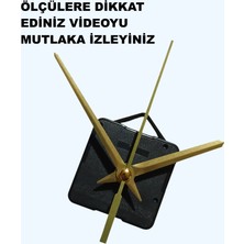 Cnr Shop Saat Mekanizması 16 mm Şaft Boyu Saat Makinesi Akar Sessiz Çalışır, Akrep-Yelkovan-Saniye-(Askılı)