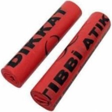 Abnturk 3 Rulo (30 Adet) Büyük Boy Tıbbi Atık Poşeti Dayanıklı Tıbbi Çöp Torbası 80x110 cm 800 Gr