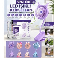 Azurtech Klipsli Mini Fan 500 Mah LED Işıklı – Esnek Boyunlu, Taşınabilir USB Şarjlı Masa & Bebek Arabası Fanı (AUFN13)
