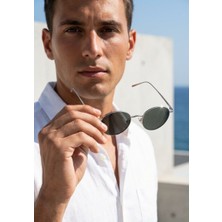 Sanches Premium Titanium Retro Yuvarlak Güneş Gözlüğü  Titanyum