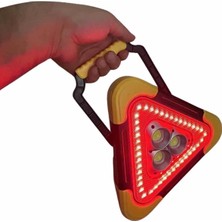 Esranın Dünyası Reflektör Güneş Panelli Solarlı Şarjlı Üçgen Işıklı Trafik Reflektör Fener - Lisinya