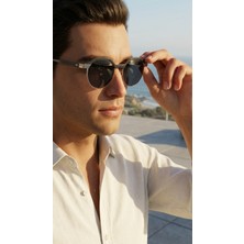 Sanches Geometrik Polarize Güneş Gözlüğü 54 mm Modern Retro Tasar