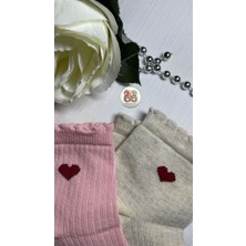 Kadın 4'lü Premium Kaliteli Kalpli Soket Çorapları