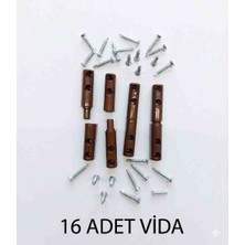 Van Aks Meşe Yapı Sineklik Menteşe Takımı (4 Adet ) Altın Meşe Renk - Tüm Sinekliğe Uyumlu
