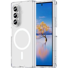 Morado Se siente Perfecto Samsung Galaxy Z Fold 7 Kılıf Magneticsafe Şeffaf Silikon - Şeffaf