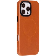 Apple iPhone 16 Pro Max Uyumlu, Hakiki Deri, El Yapımı Kılıf, Gölgeli Taba