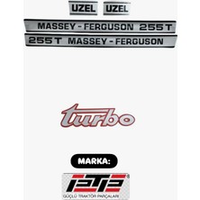 Massey Ferguson 255T Yan Yazı Takım ve Turbo Etiket Komple Ptp Marka