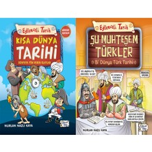 Eğlenceli Bilgi Yayınları Kısa Dünya Tarihi-Dünyaya Yön Veren Olaylar ve Şu Muhteşem Türkler - Bi Dünya Türk Tarihi (Nurlan Nazlı Kaya)